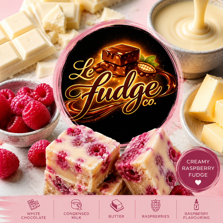 White Chocolate Raspberry Fudge